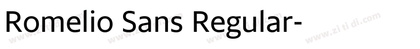 Romelio Sans Regular字体转换